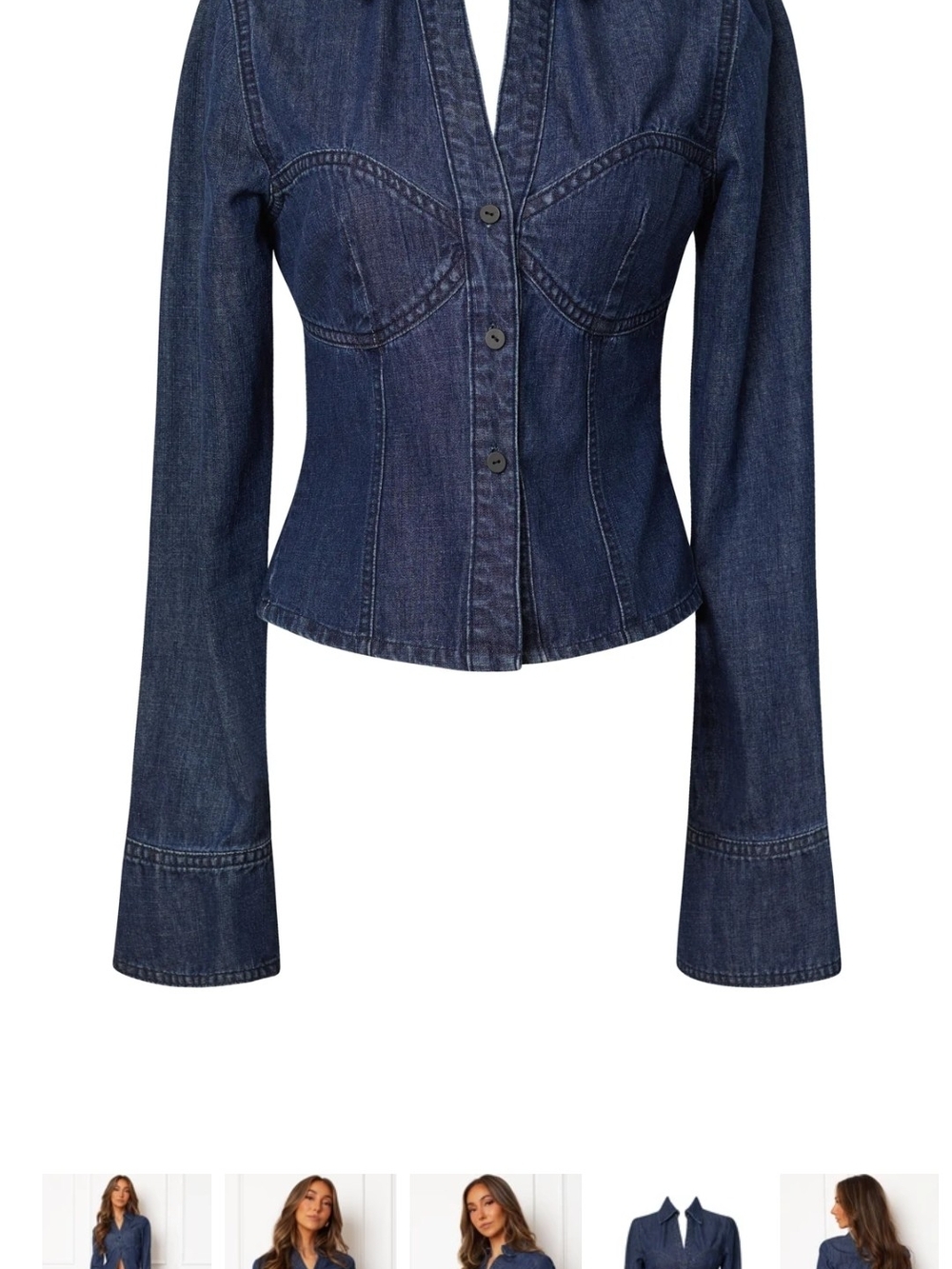 Rag & Bone Cropped Denim Jacket in Blue NWT